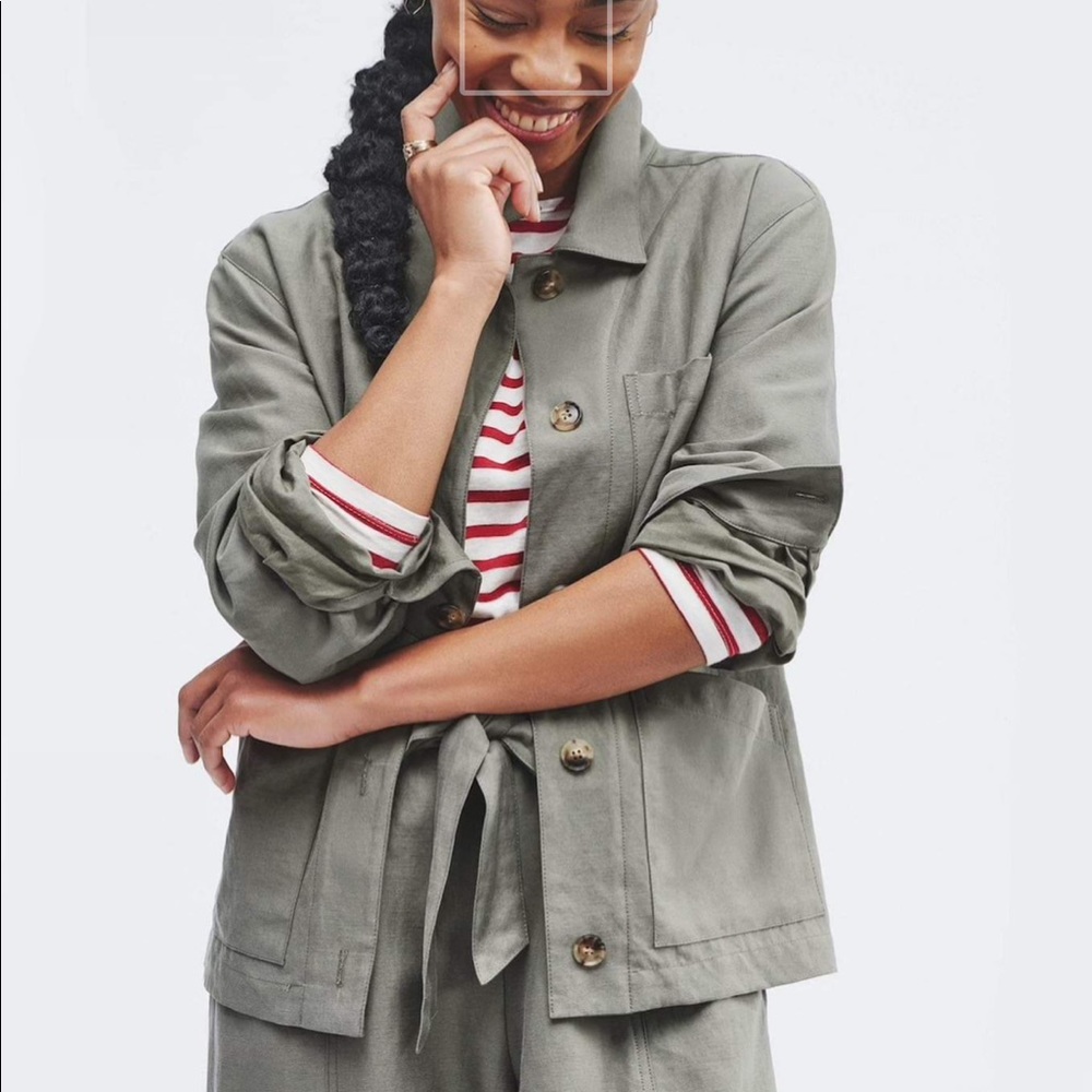 Amour Vert Polly Chore Jacket XS Vetiver NWT